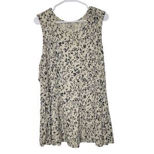 Lane Bryant Peplum Tank Top Sleeveless Tiered Cheetah Print Plus Size 22/24